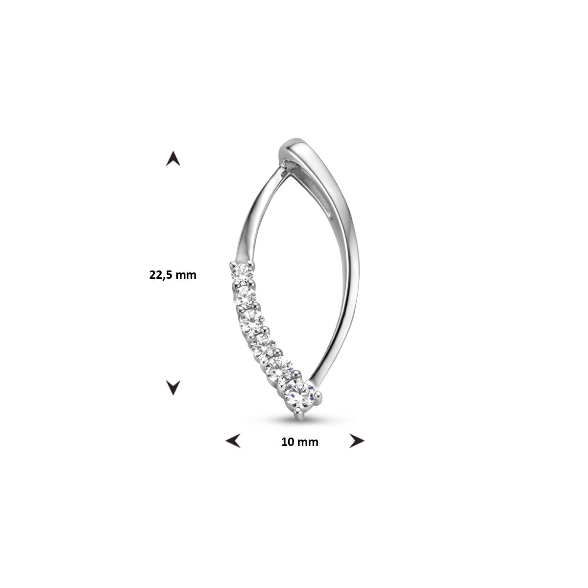 Zilveren hanger zirkonia - Afbeelding 4