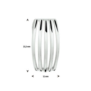 Zilveren fantasie hanger 21.5x11mm