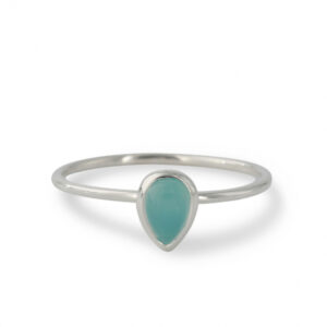 Campur zilveren ring chalcedoon maat 52