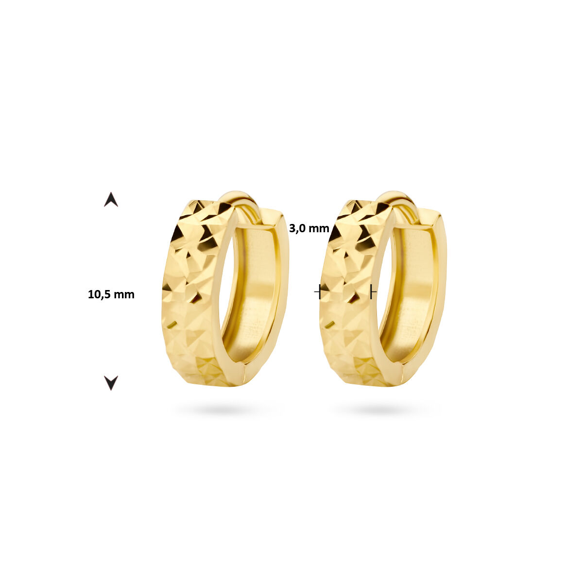 40.24480 KA klapoorringen 3,0 mm gediamanteerd - Afbeelding 3
