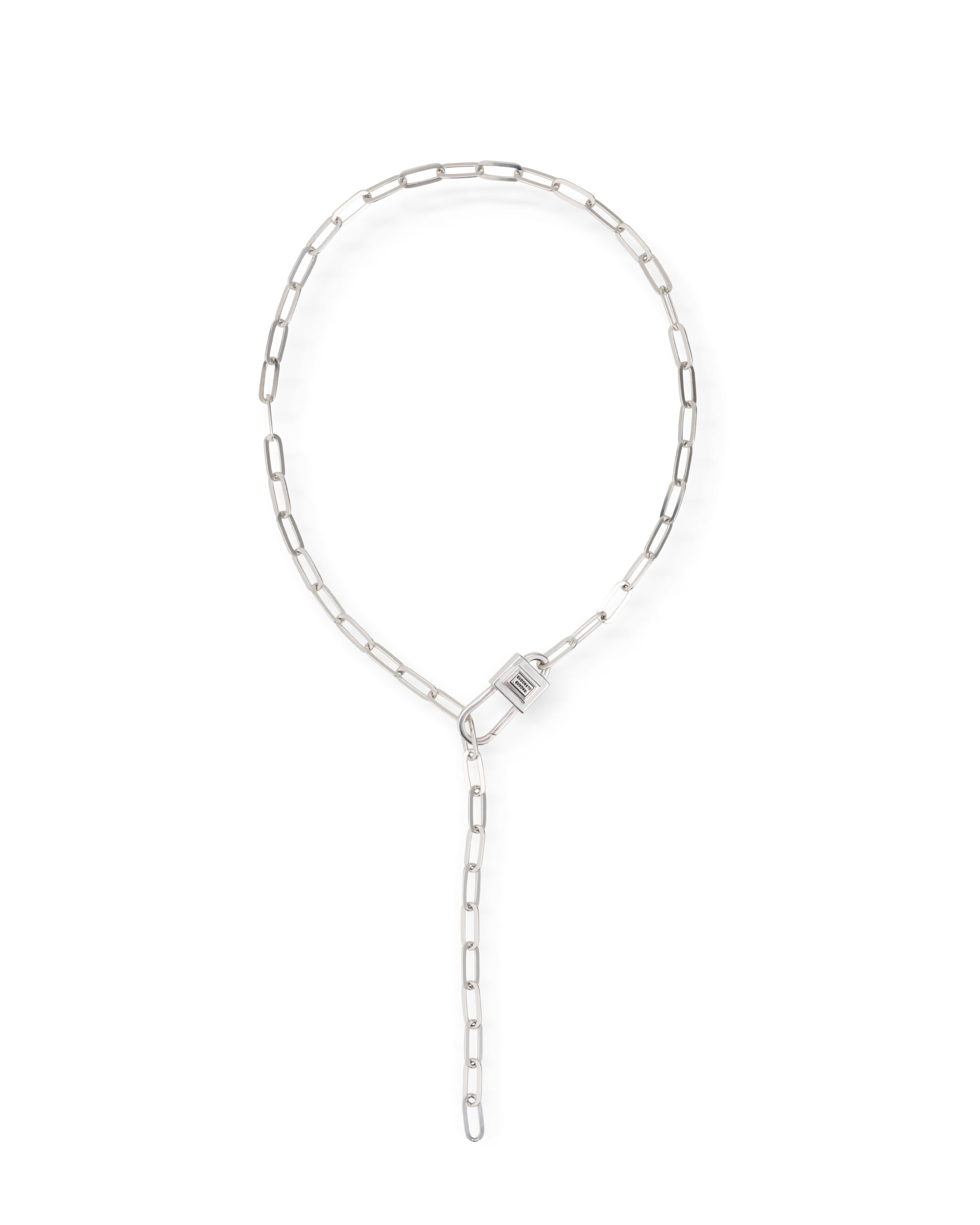 Buddha Chainlink lock necklace silver 60 cm - Afbeelding 2