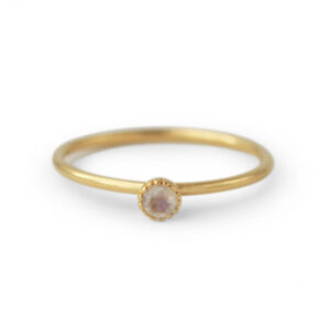 Campur goud op zilver ring maansteen maat 54