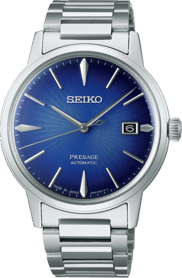 Seiko Pressage hph staal automaat blauwe plaat