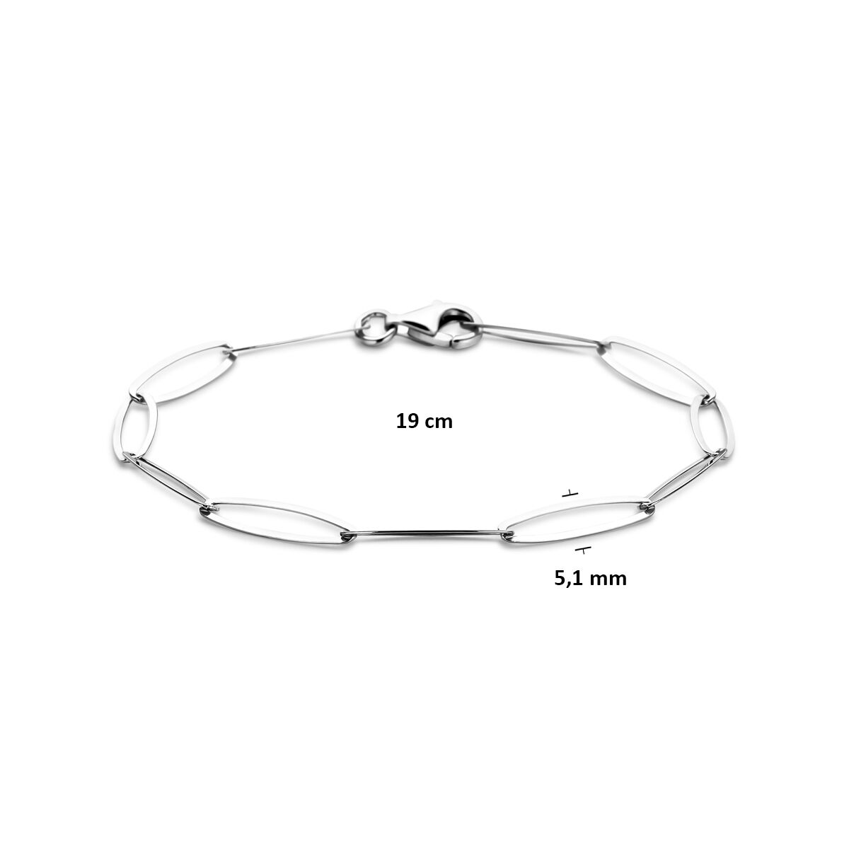 Zilveren anker armband gerhodineerd 19cm - Afbeelding 3
