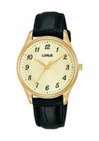 Lorus horloge goudkleurig leren band