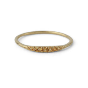 Campur goud op zilver ring citrien maat 56