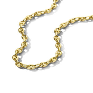 Geelgouden collier koffieboon 43cm