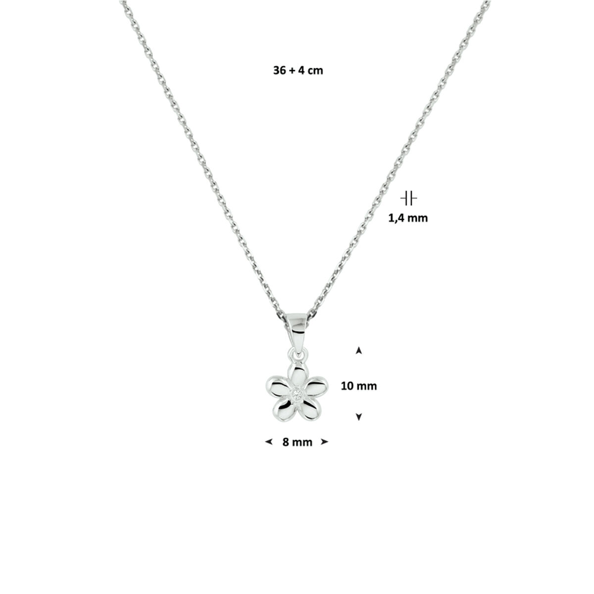 zirk zil collier bloem kind - Afbeelding 3