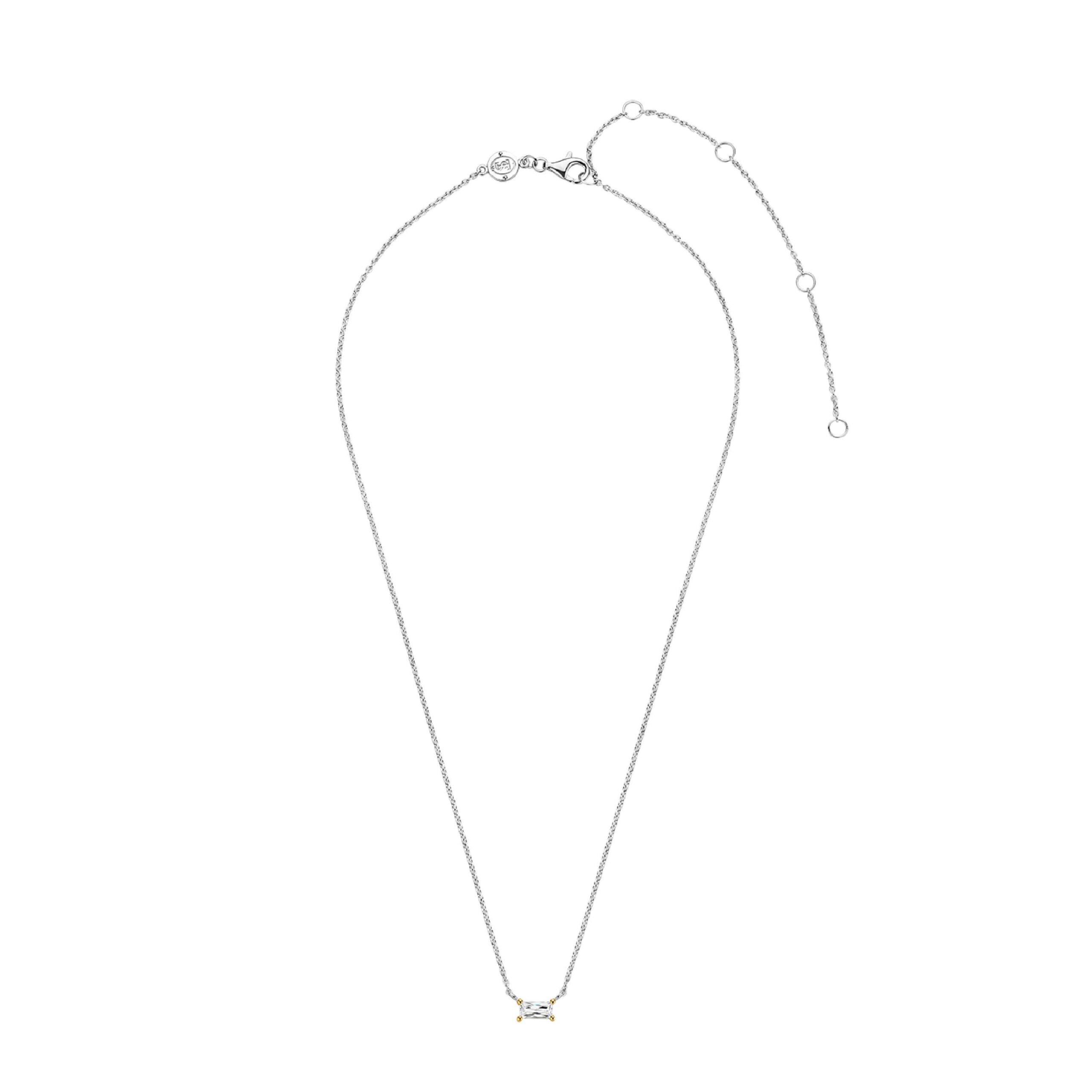 3977ZY Tisento zilver-verguld collier met hanger zirkonia - Afbeelding 3