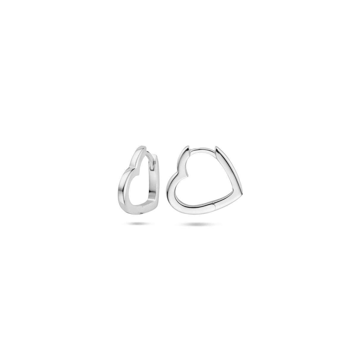zilveren klapoorringen hart 2mm - Afbeelding 3