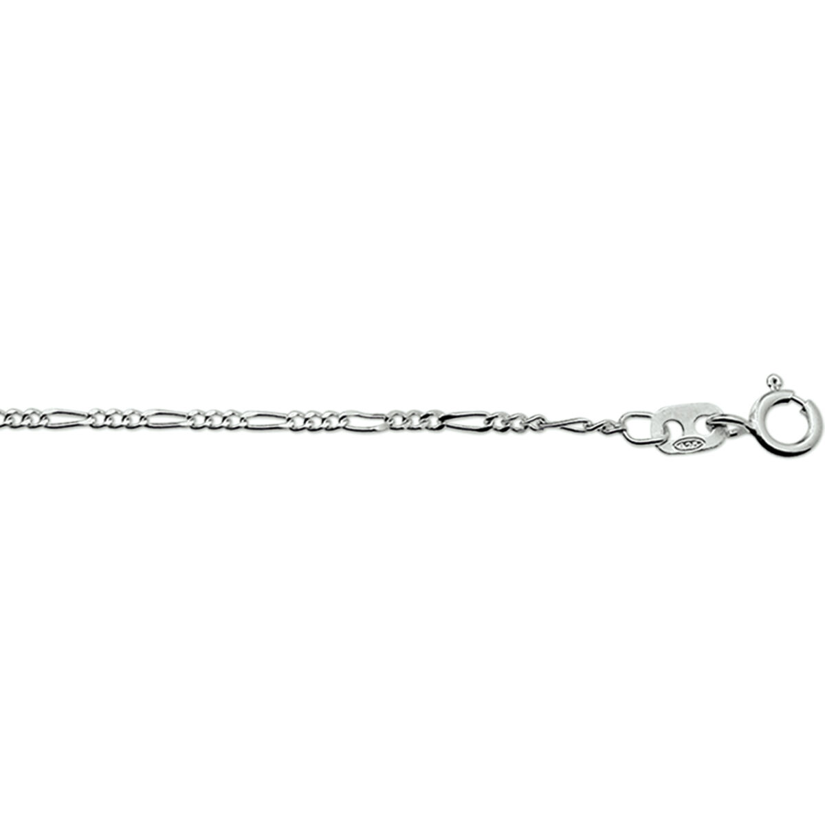 zilver collier figaro 45cm 1,6mm