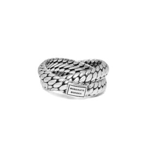 Buddha to Buddha Ben double ring zilver maat 18