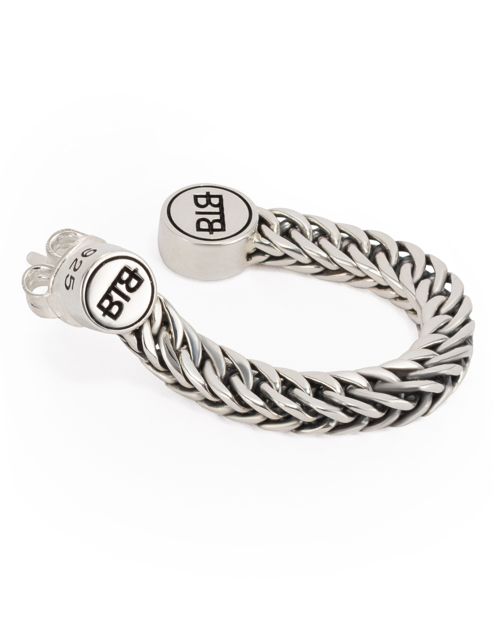 Buddha to Buddha Esther mini oorbel zilver single piece - Afbeelding 2