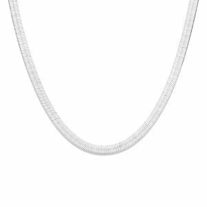 13.39532 KA zilver collier platte slang 43cm