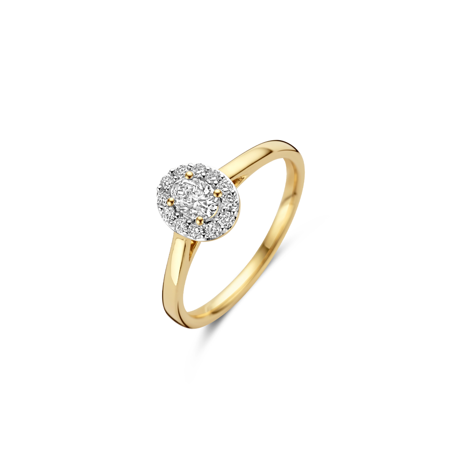 Blush Geelgouden ring met LAB diamanten 0.17 TW/VS maat 56