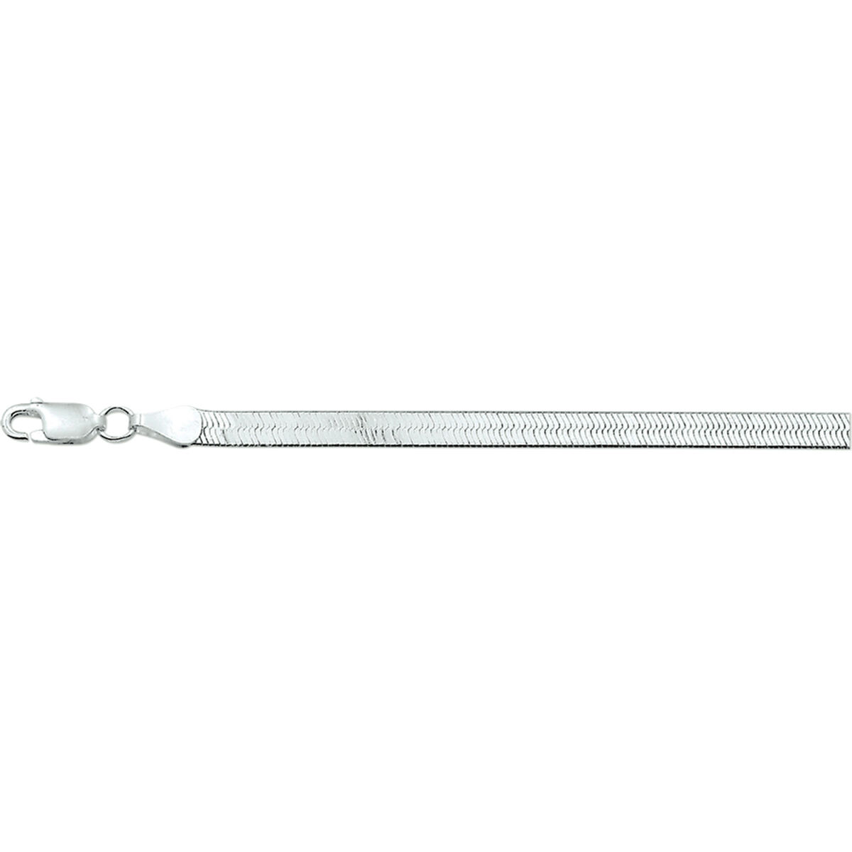 Zilver plat schakel armband 19cm - Afbeelding 2