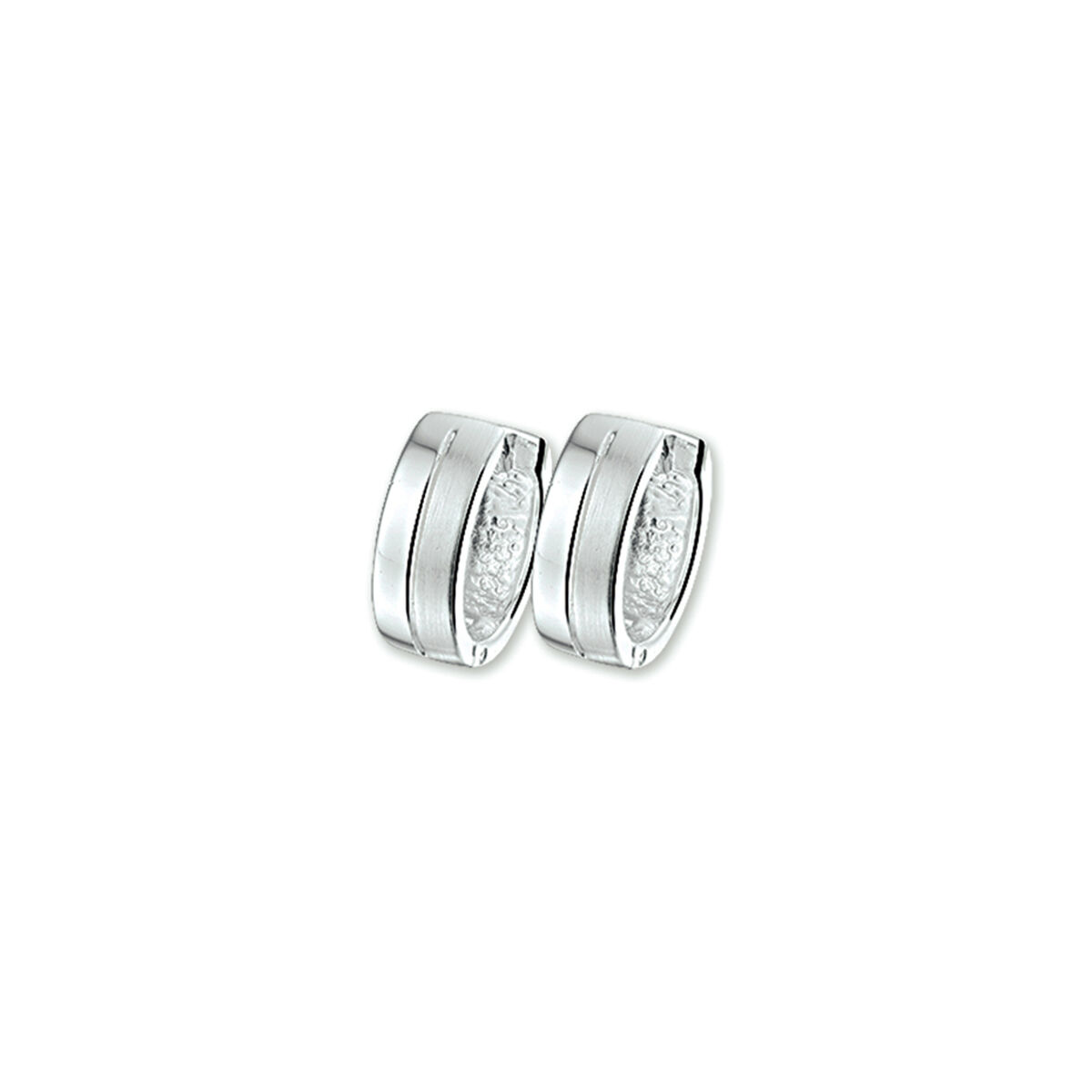 13.18160 KA mat/glans zilveren oorringen 14,5x4,5mm