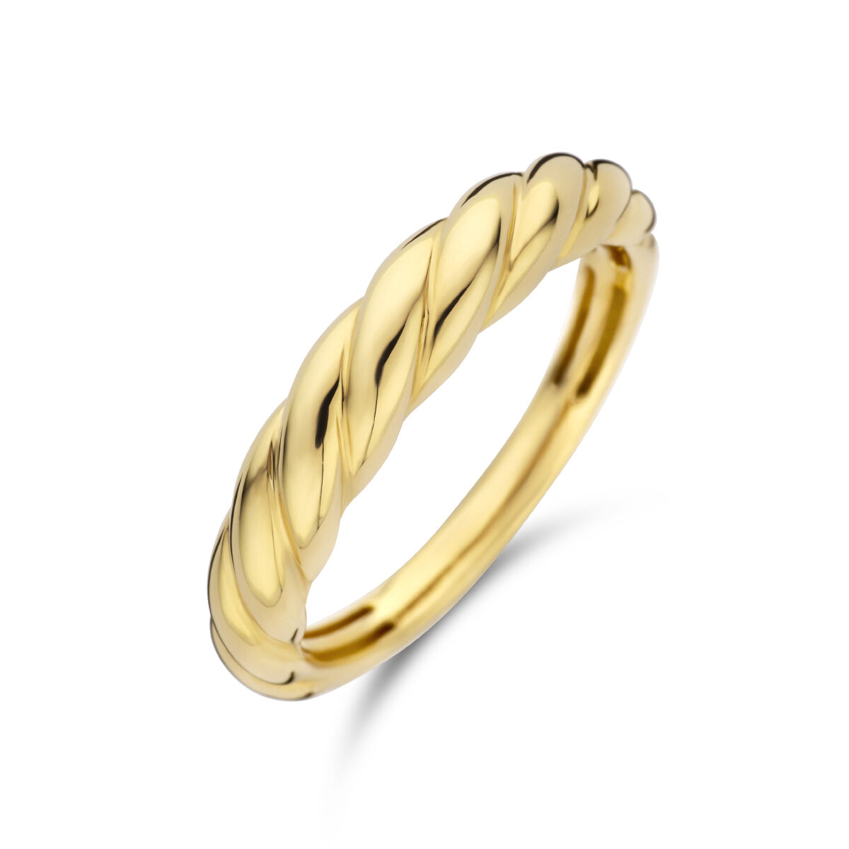 Geelgouden ring gedraaid 4mm maat 17,75