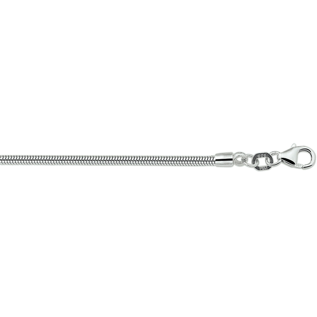 zilver collierslang 2.0mm 45cm