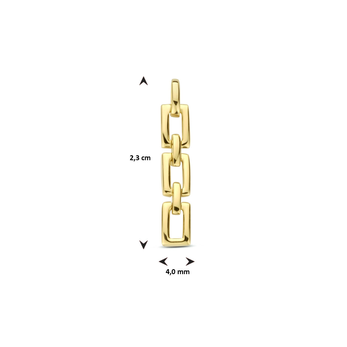 Geelgouden hanger schakel 23mm - Afbeelding 3
