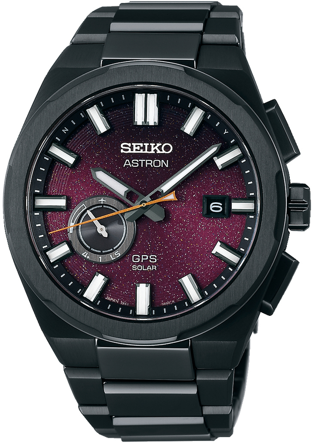 Seiko Astron limited ed. GPS solar zwart/paars
