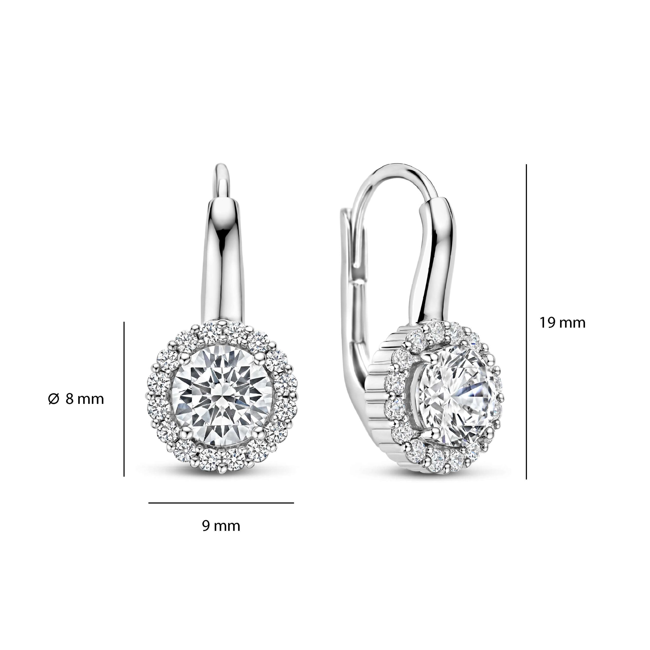 Tisento zilveren oorhangers zirkonia - Afbeelding 3