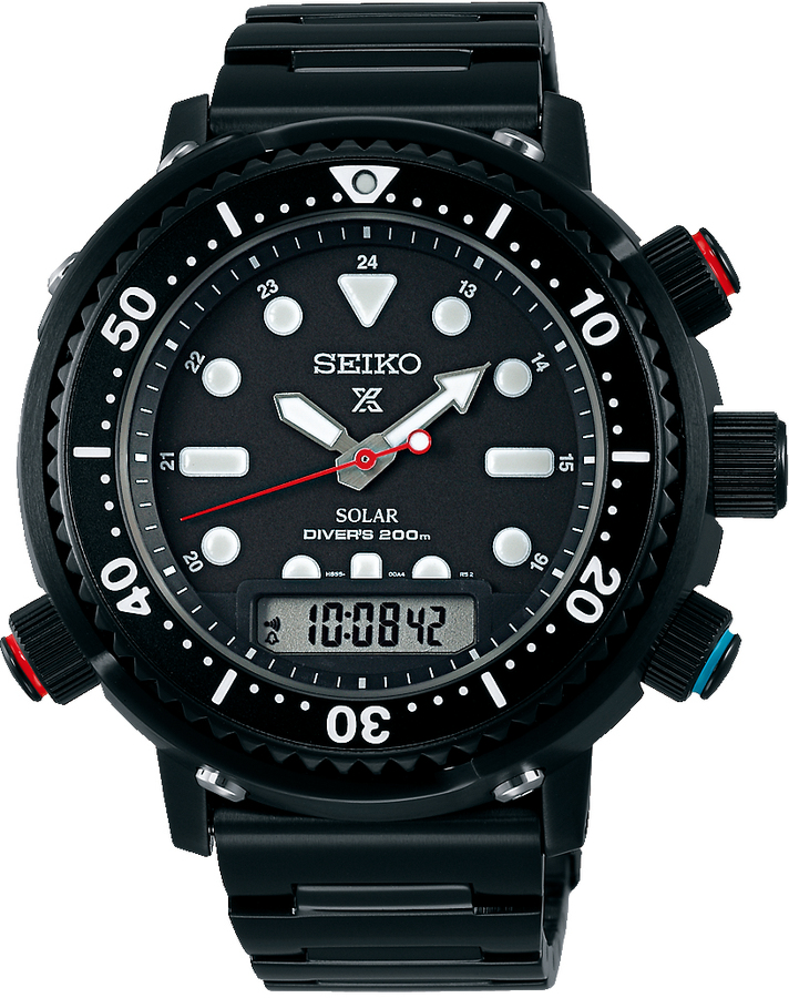 Seiko Prospex herenhorloge solar ana/digi zwart staal limited ed.