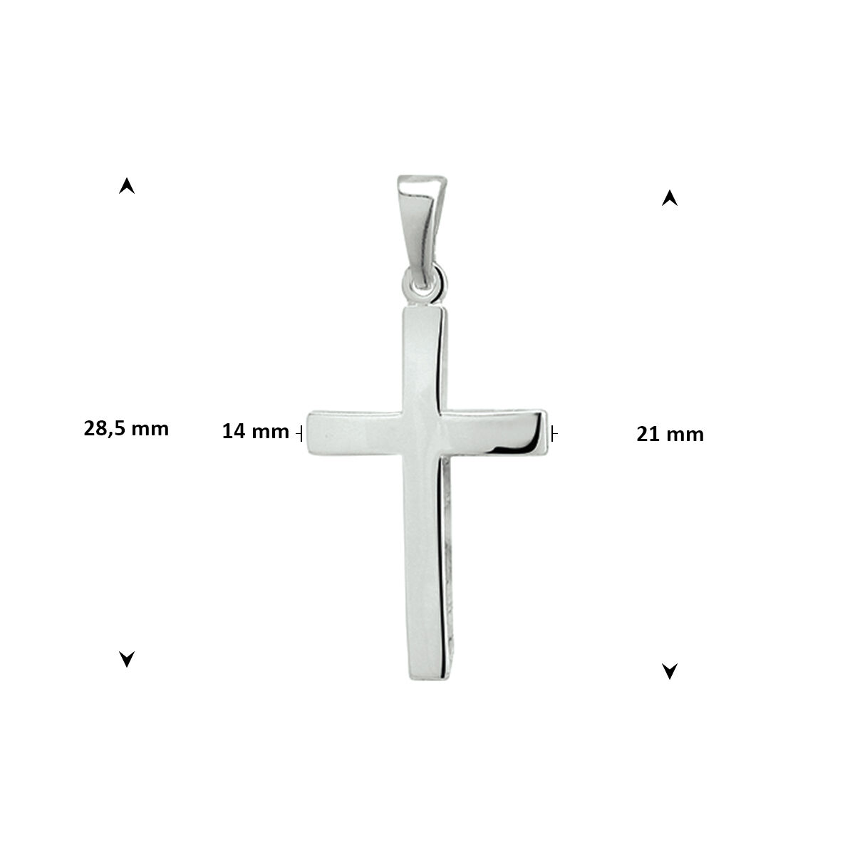 Zilveren hanger kruis - Afbeelding 3