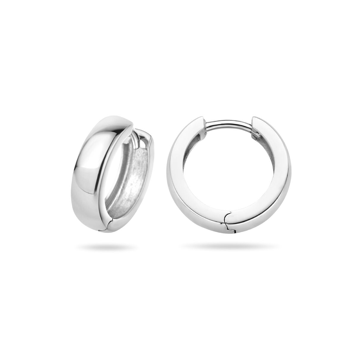 zilveren oorringen half rond 15x4mm