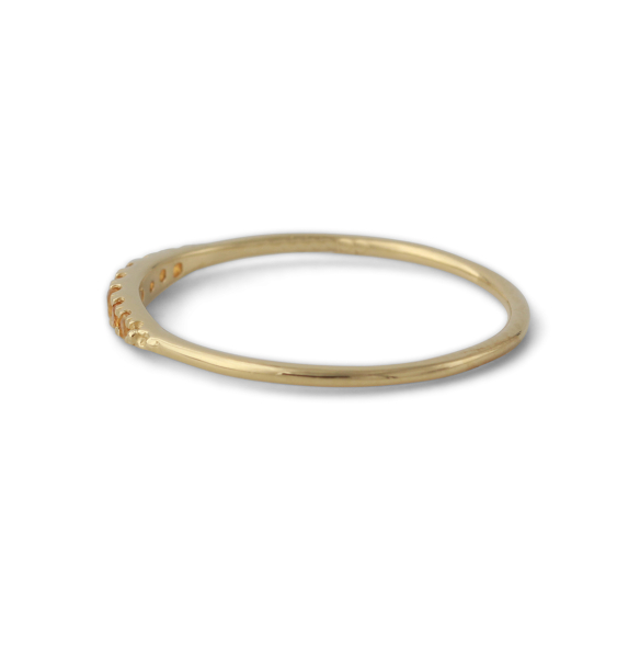 Campur goud op zilver ring citrien maat 56 - Afbeelding 2