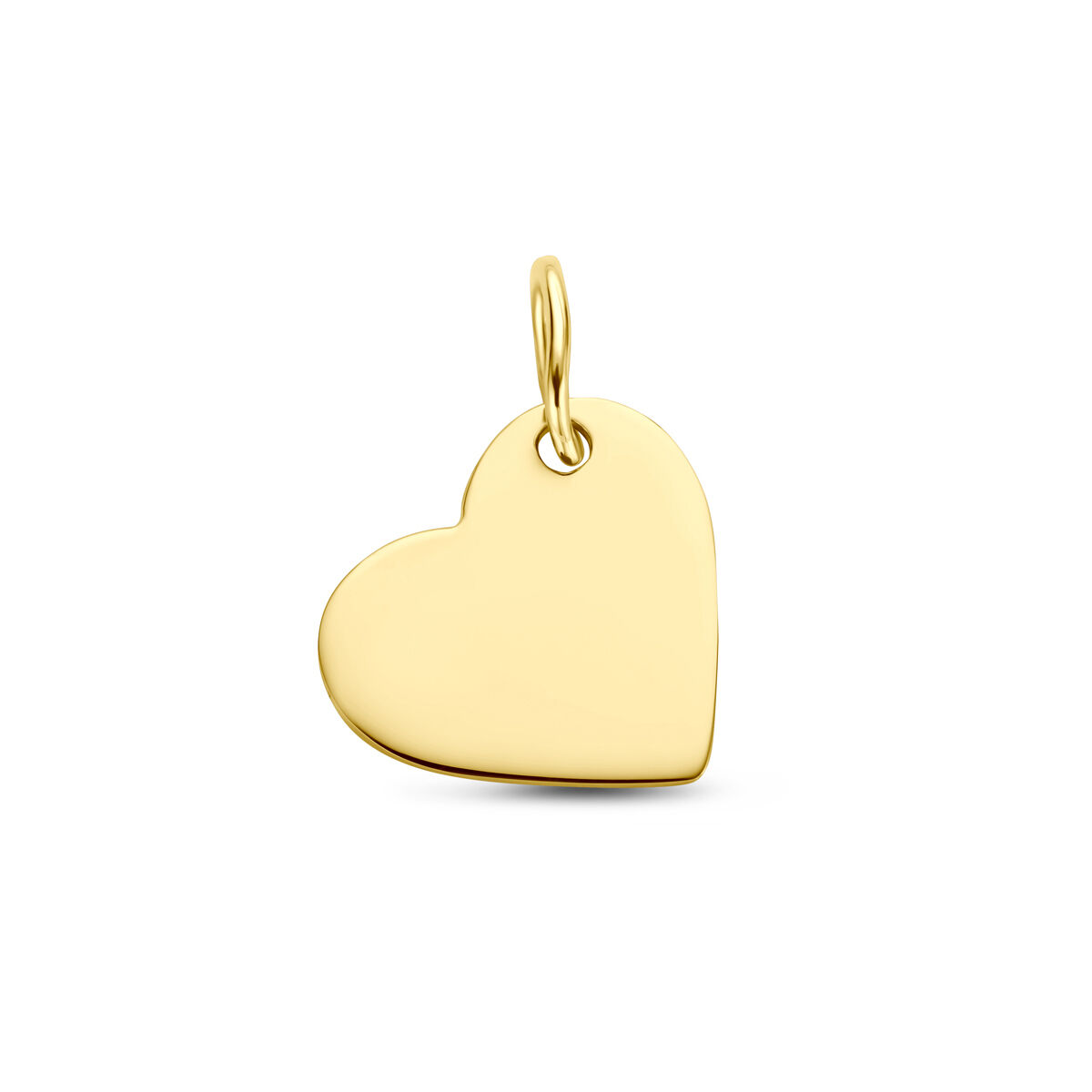 Geelgouden graveerhanger hart