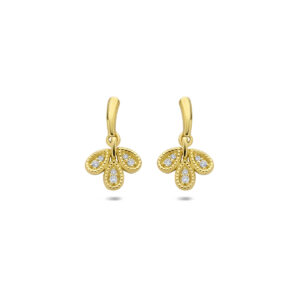Geelgouden oorhanger diamant 0.06ct H/Si