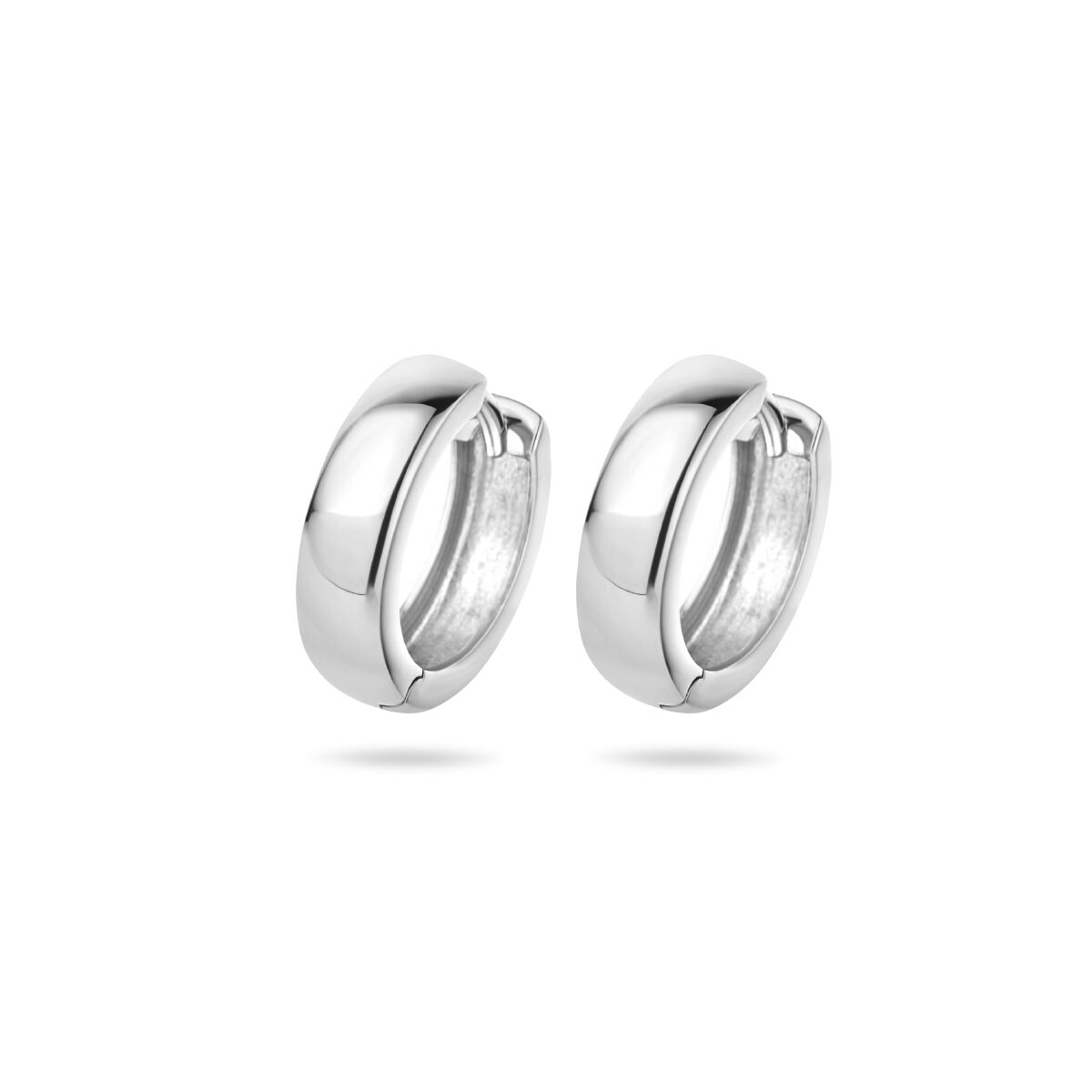 zilveren oorringen half rond 15x4mm - Afbeelding 3