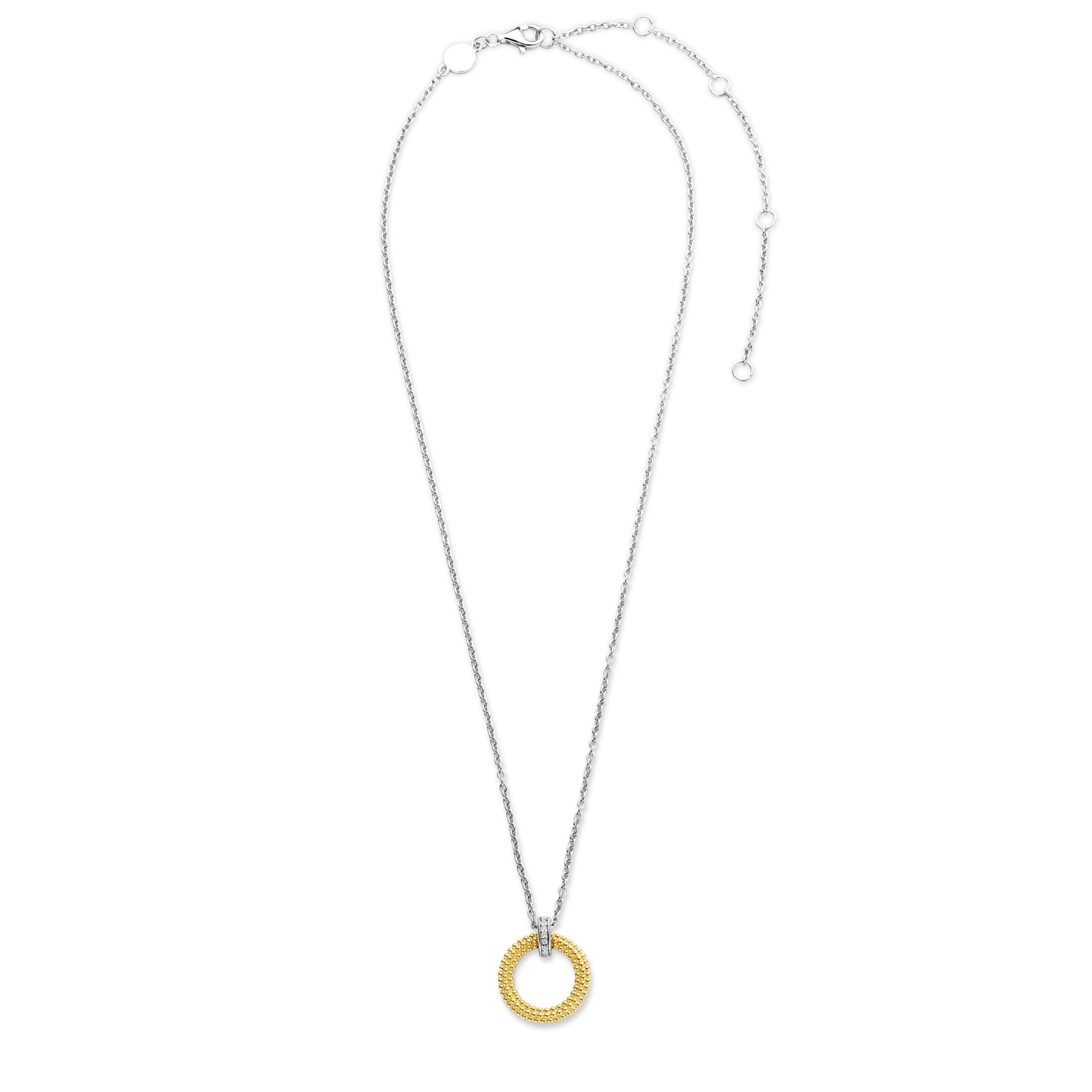 Tisento zilveren-verguld collier met hanger - Afbeelding 3