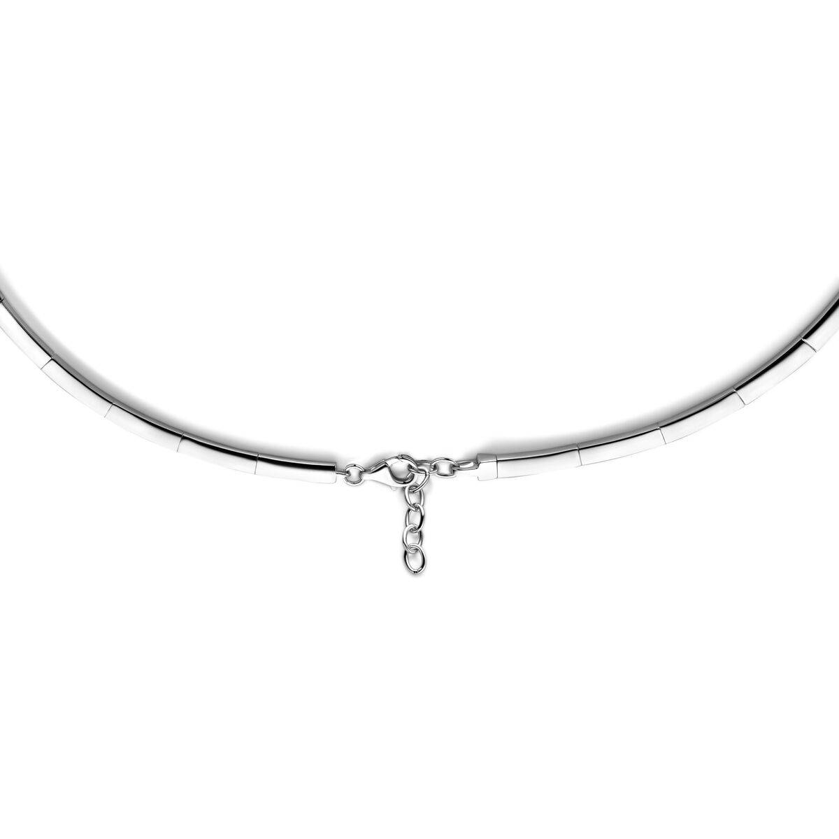 zilver collier zirkonia 42+3cm - Afbeelding 3