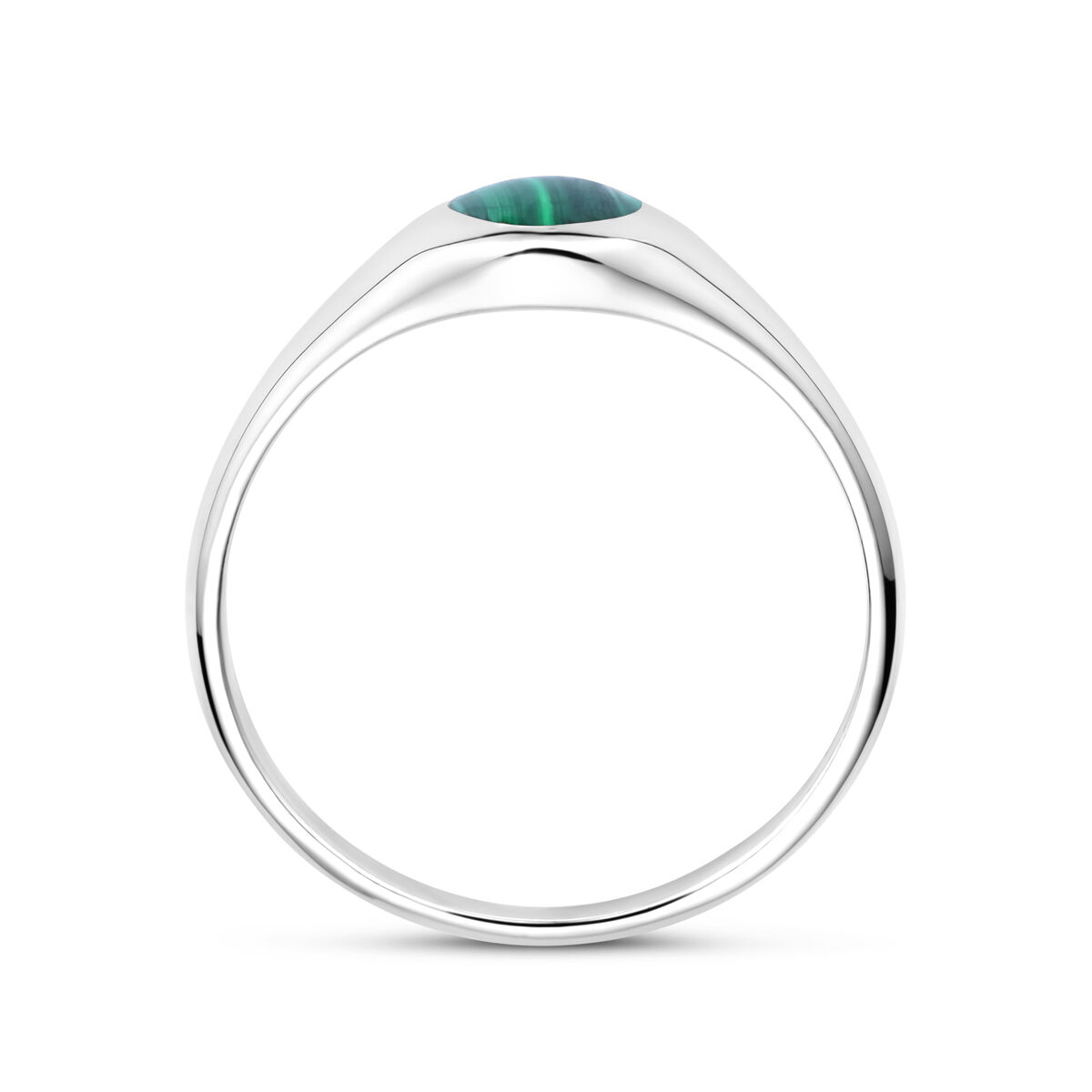 13.38851 KA zilver ring Malachiet maat 16,5 - Afbeelding 3