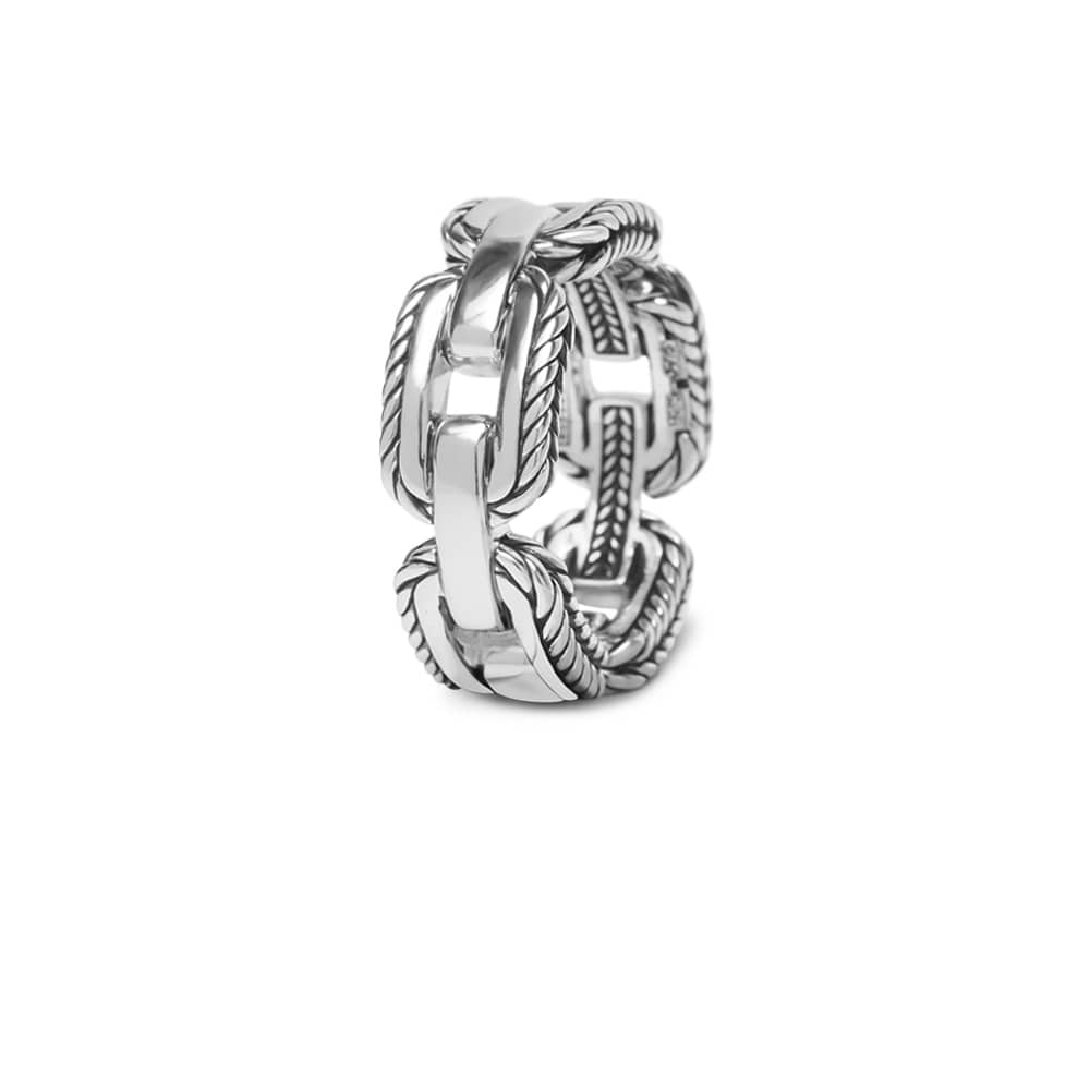 Buddha to Buddha Barbara link ring Zilver maat 17.5 - Afbeelding 3