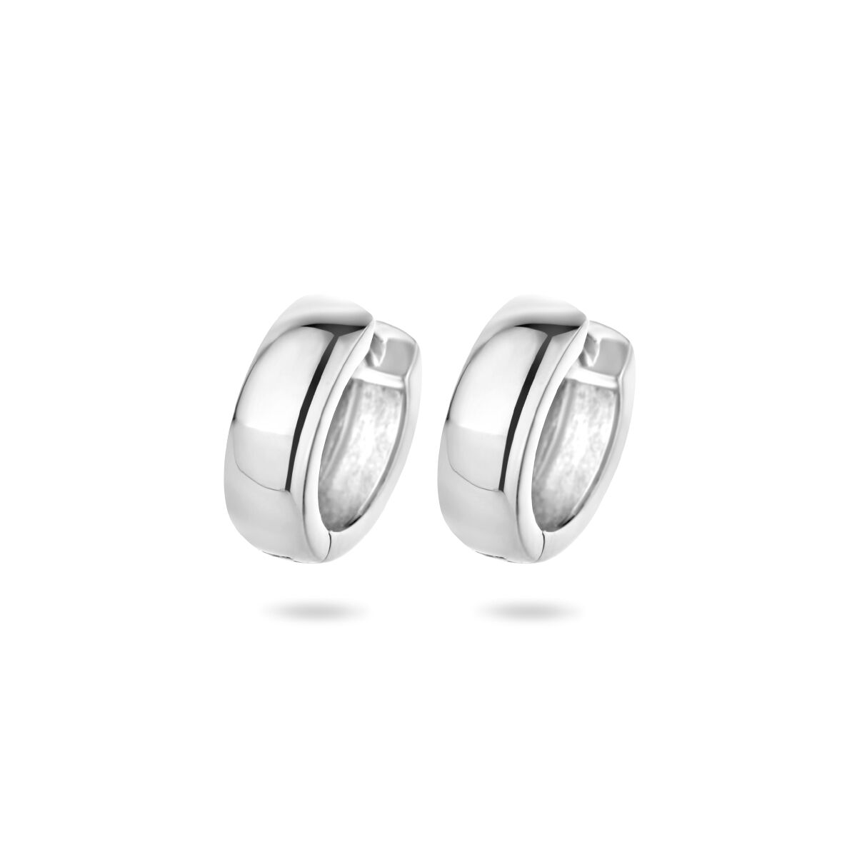 Zilveren oorringen half rond 15x4mm - Afbeelding 2