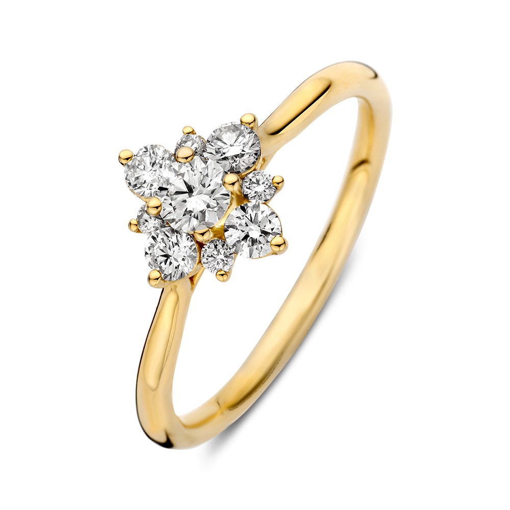 RG118211 Excellent Geelgouden ring diamant 0.52 H/SI Maat 56