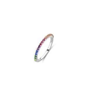 Tisento zilveren ring multicolor maat 56