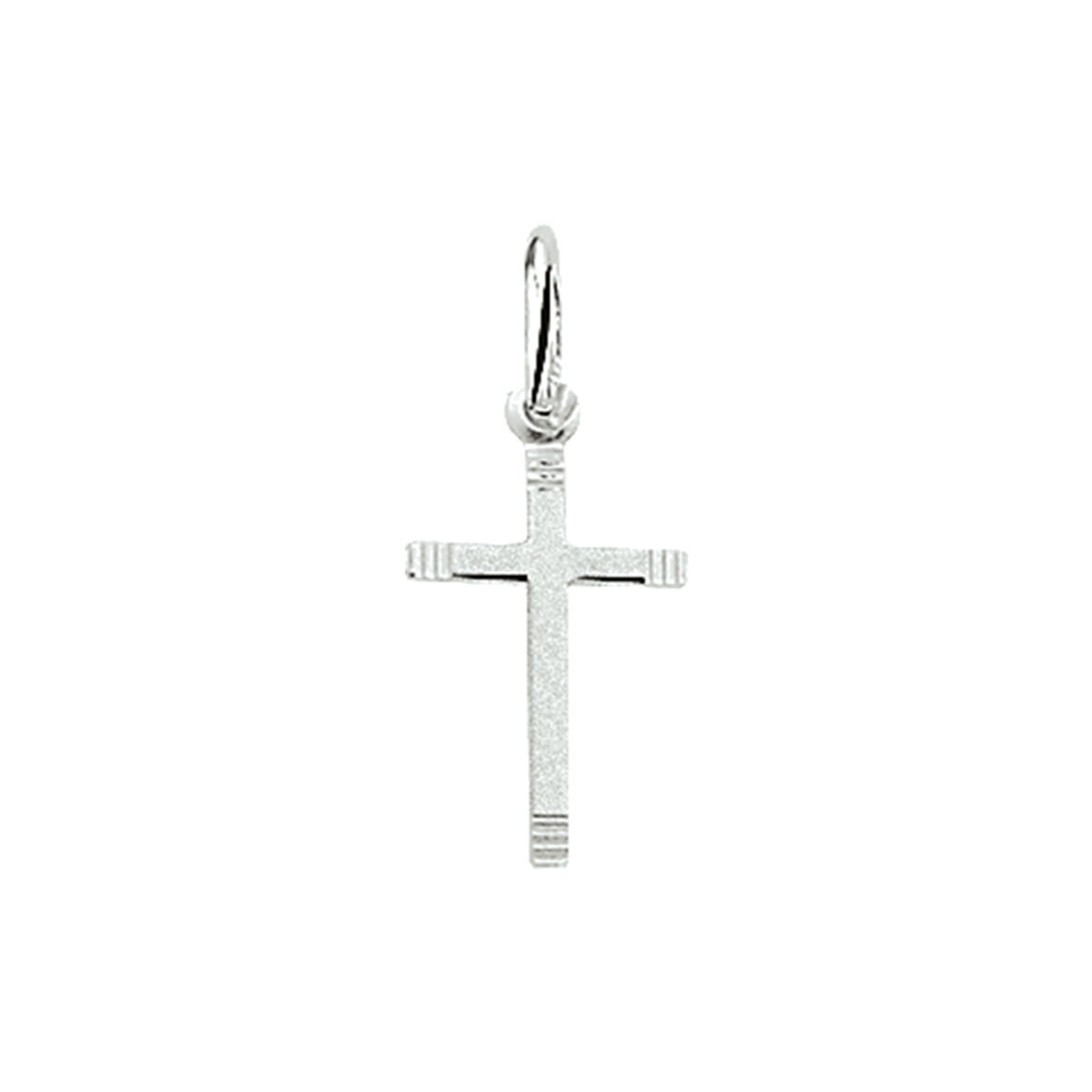 Zilveren hanger kruis gediamanteerd