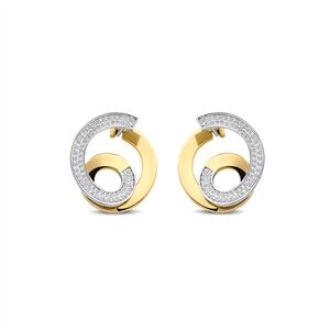 Tisento goud op zilver oorringen zirkonia