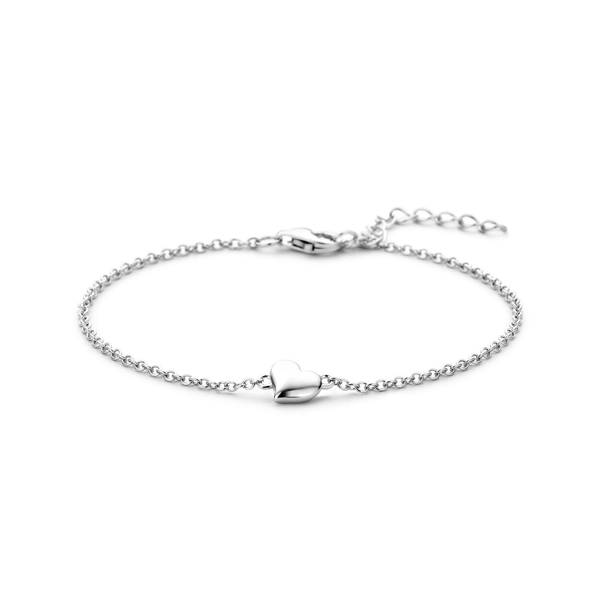 13.38513 KA armband hart 16 + 3 cm zilver