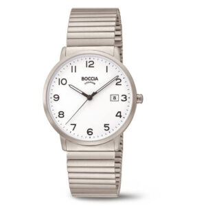 3660-01 Boccia heren horloge titanium rekband