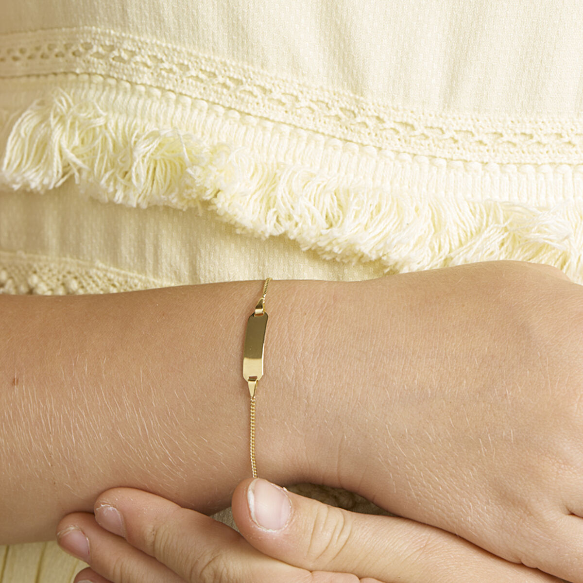 Gouden graveerarmband 9-11 cm - Afbeelding 2