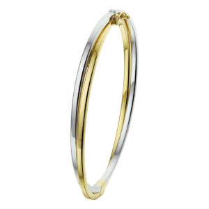 Bi-color gouden bangle 4,5 x 60mm