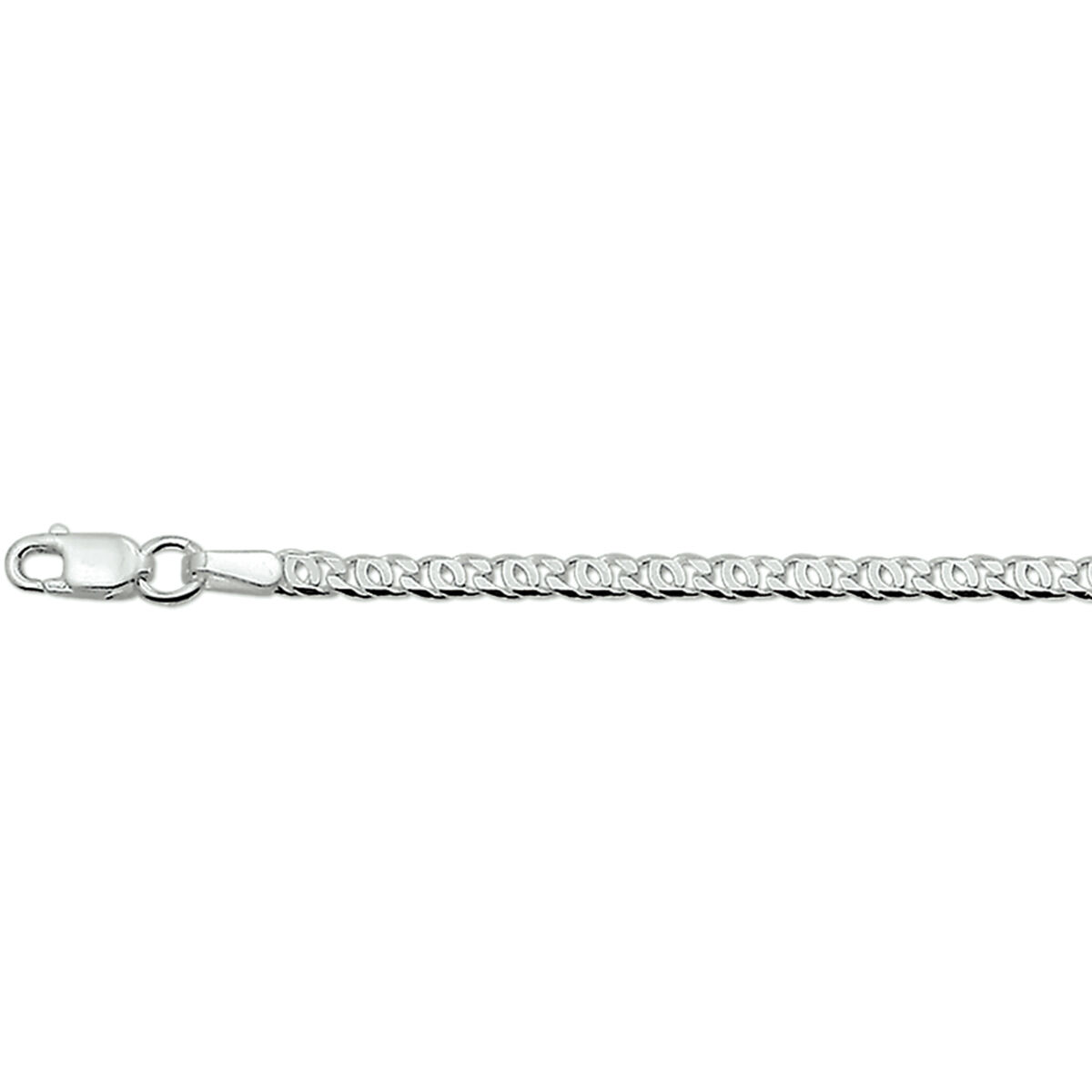 Zilveren armband valkenoog 19cm
