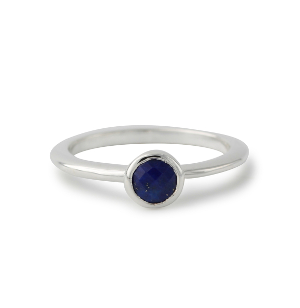 Campur zilveren ring lapis maat 54