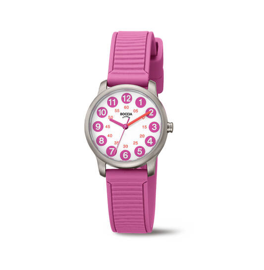 Boccia horloge kids roze