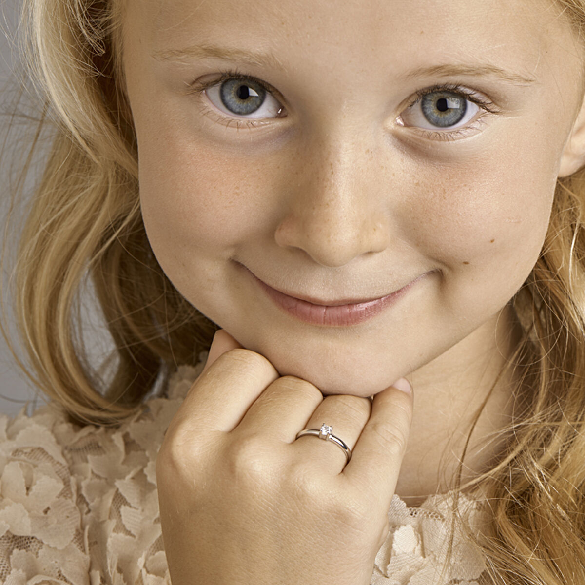 Zilveren ring solitair zirkonia maat 15.25 - Afbeelding 2